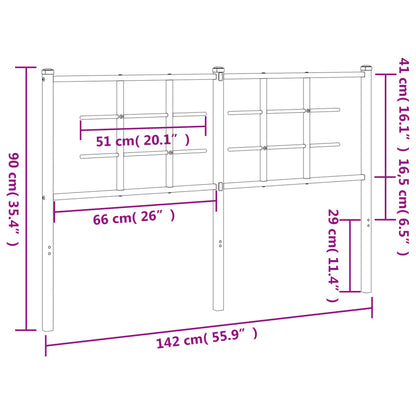 Kopfteil Metall Schwarz 135 cm