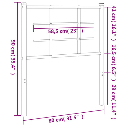 Kopfteil Metall Weiß 75 cm