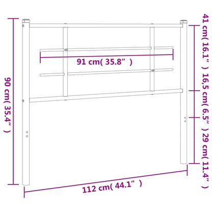 Kopfteil Metall Weiß 107 cm