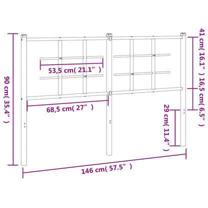 Kopfteil Metall Weiß 140 cm