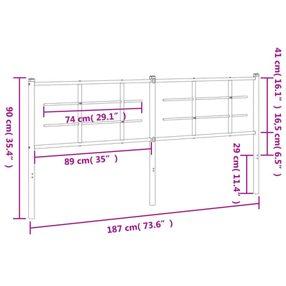 Kopfteil Metall Weiß 180 cm