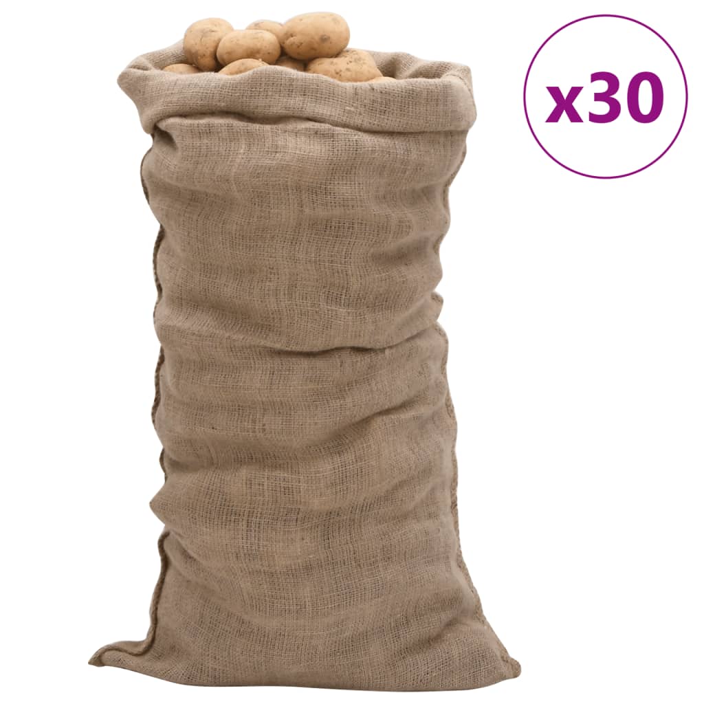 Jutesäcke 30 Stk. 65x135 cm 100% Jute 220 g/m²