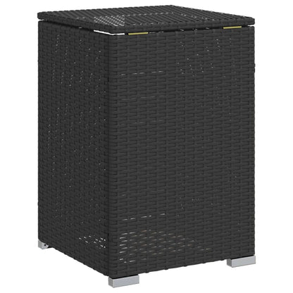 Propan-Tank-Verstecktisch Schwarz 40x40x60 cm Poly Rattan