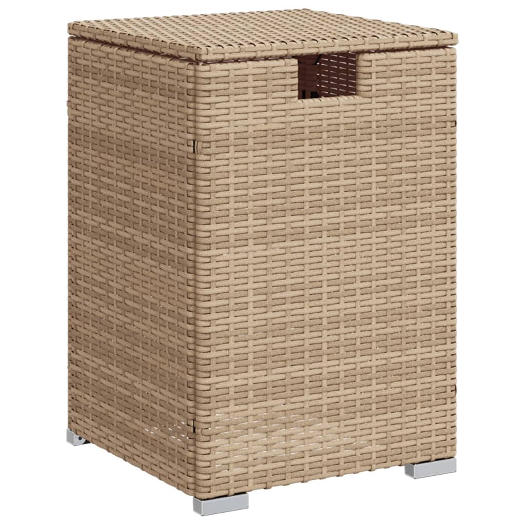 Propan-Tank-Verstecktisch Beige 40x40x60 cm Poly Rattan