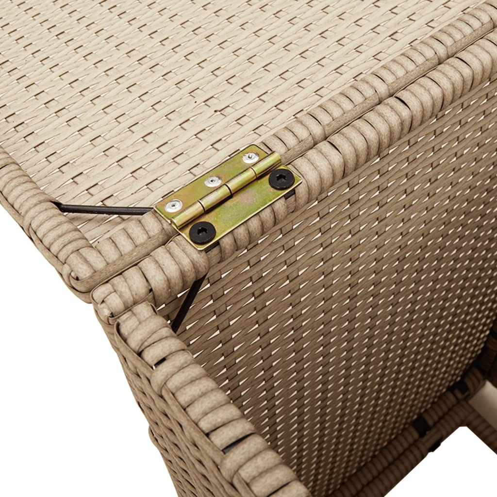 Propan-Tank-Verstecktisch Beige 40x40x60 cm Poly Rattan