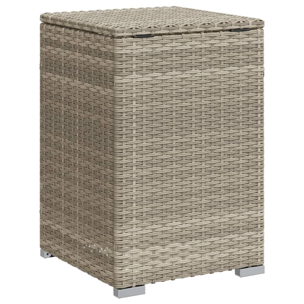 Propan-Tank-Verstecktisch Hellgrau 40x40x60 cm Poly Rattan