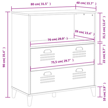 Bücherschrank VIKEN Weiß 80x40x90 cm Holzwerkstoff