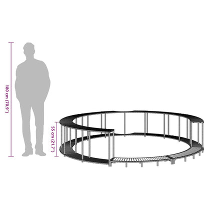 Whirlpool-Umrandung mit Stauraum Holztreppe Schwarz Poly Rattan