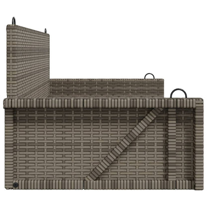 Hängebank Grau 119x56x48 cm Poly Rattan