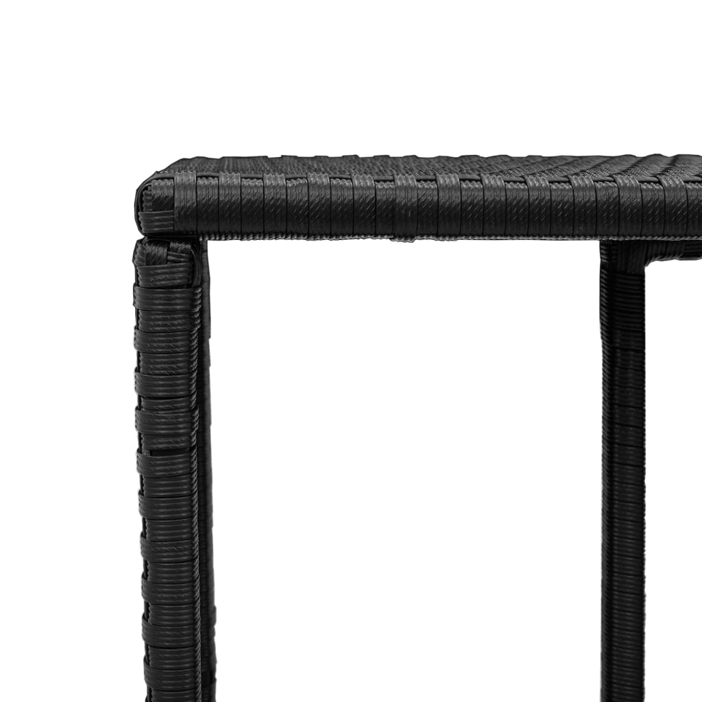 Outdoor-Regale 2 Stk. Schwarz Poly Rattan