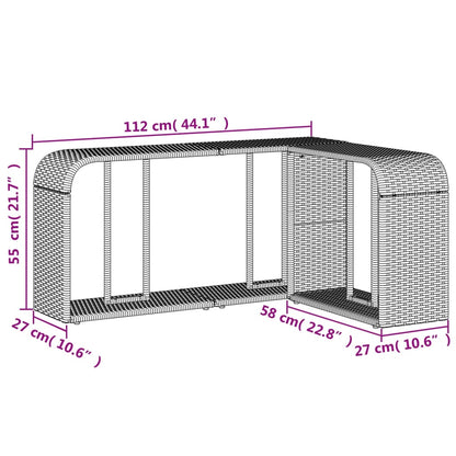 Outdoor-Regale 2 Stk. Schwarz Poly Rattan