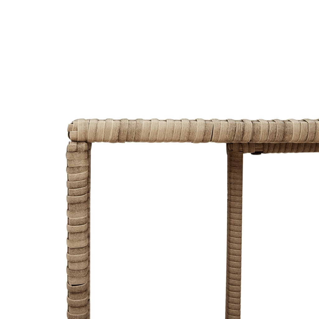 Outdoor-Regale 2 Stk. Beige Poly Rattan