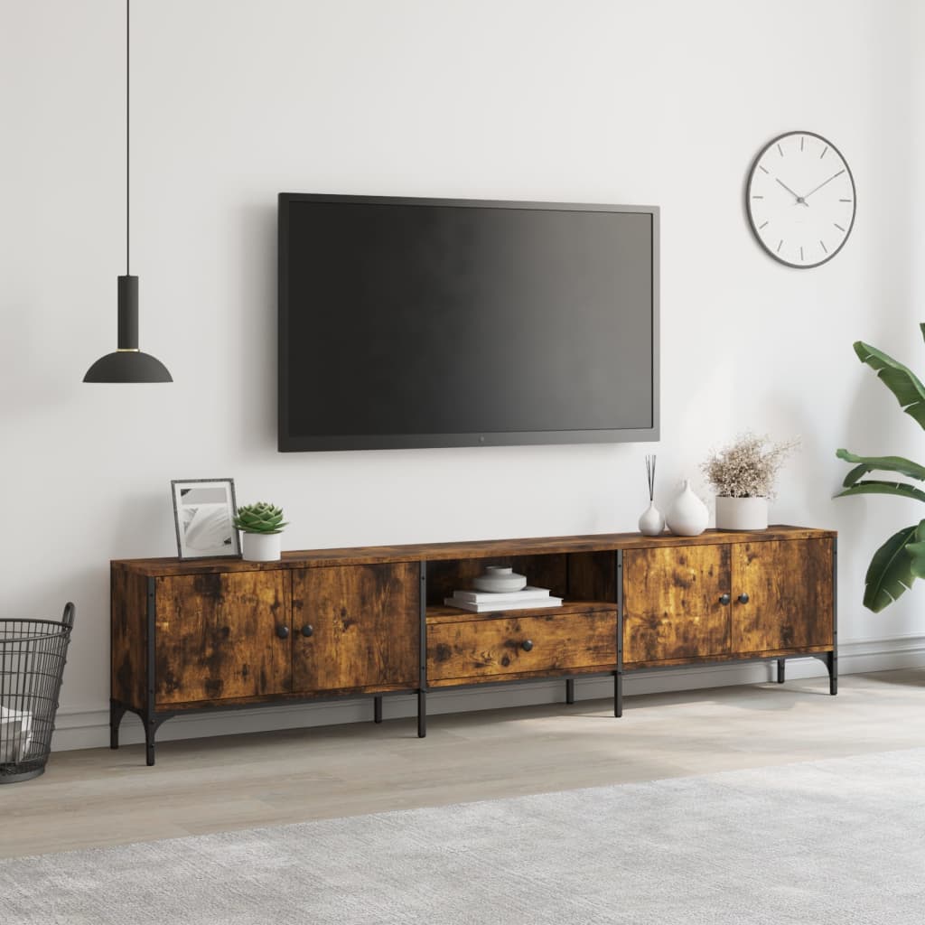 TV-Schrank mit Schublade Räuchereiche 200x25x44cm Holzwerkstoff