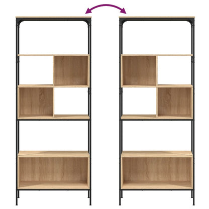 Bücherregal 5 Böden Sonoma-Eiche 76x33x188,5 cm Holzwerkstoff