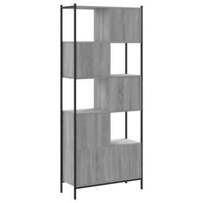 Bücherregal Grau Sonoma 72x28x172 cm Holzwerkstoff