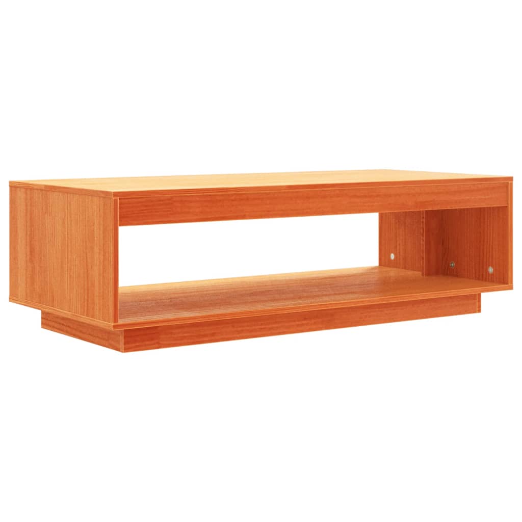 Couchtisch Wachsbraun 110x50x33,5 cm Massivholz Kiefer