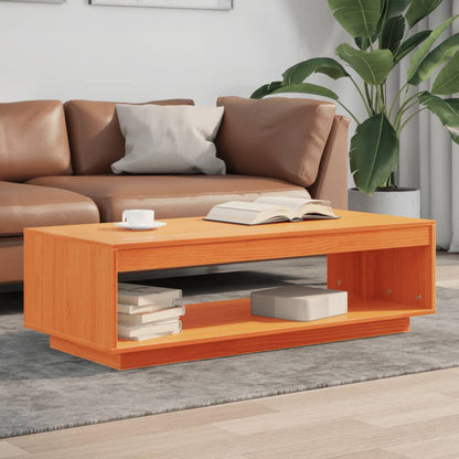 Couchtisch Wachsbraun 110x50x33,5 cm Massivholz Kiefer