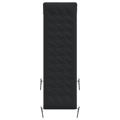 Sonnenliegen-Auflage Schwarz 160x50x10 cm Wildleder-Optik