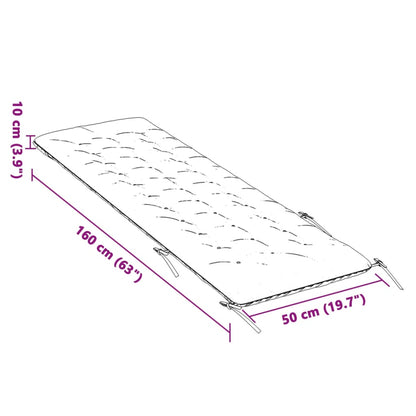 Sonnenliegen-Auflage Creme 160x50x10 cm Wildleder-Optik