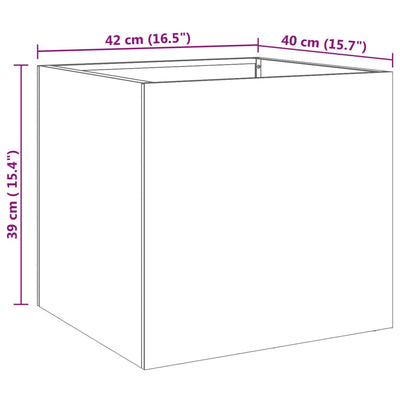 Pflanzkübel 2 Stk. Silbern 42x40x39 cm Edelstahl