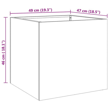 Pflanzkübel 2 Stk. Silbern 49x47x46 cm Edelstahl