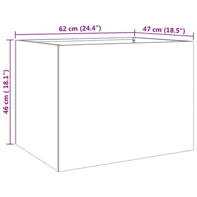 Pflanzkübel Silbern 62x47x46 cm Edelstahl