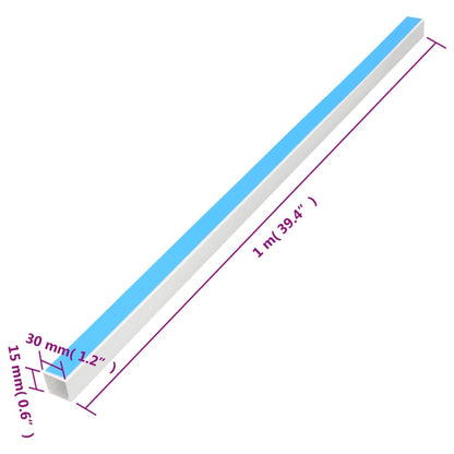 Kabelkanäle Selbstklebend 30x15 mm 10 m PVC