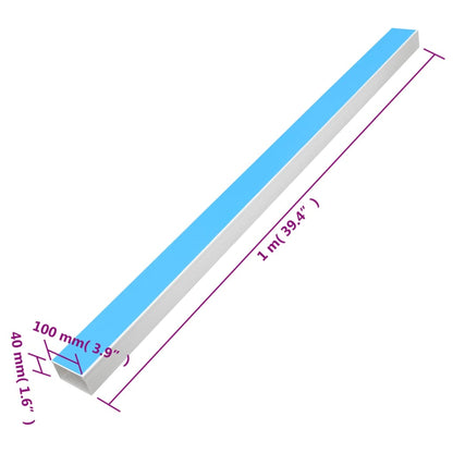 Kabelkanäle Selbstklebend 100x40 mm 10 m PVC