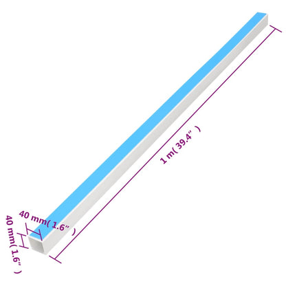 Kabelkanäle Selbstklebend 40x40 mm 30 m PVC