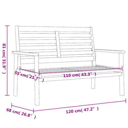 3-tlg. Garten-Lounge-Set Massivholz Akazie