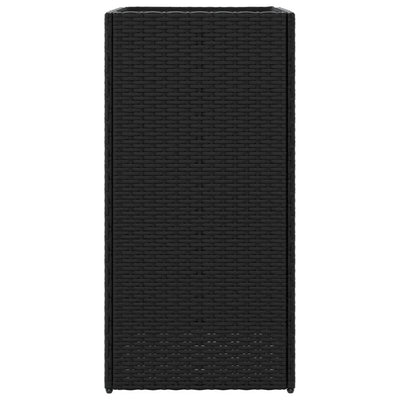 Pflanzkübel 2 Stk. Schwarz 40x40x80 cm Poly Rattan