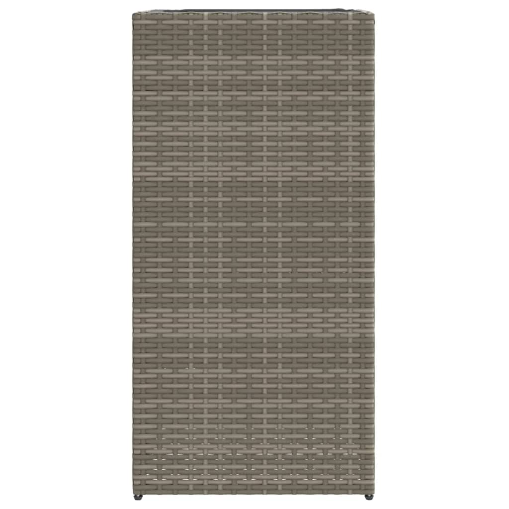 Pflanzkübel 2 Stk. Grau 40x40x80 cm Poly Rattan