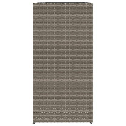 Pflanzkübel 2 Stk. Grau 40x40x80 cm Poly Rattan