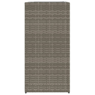 Pflanzkübel 2 Stk. Grau 40x40x80 cm Poly Rattan