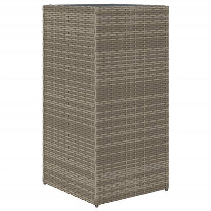 Pflanzkübel 2 Stk. Grau 40x40x80 cm Poly Rattan