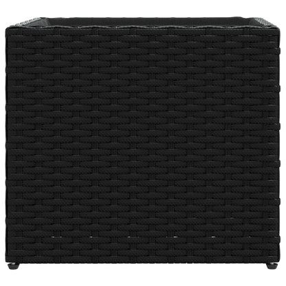 Pflanzkübel 2 Stk. Schwarz 36x30x32 cm Poly Rattan