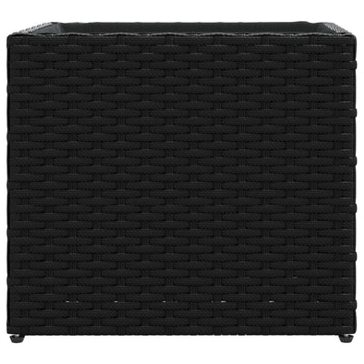 Pflanzkübel 2 Stk. Schwarz 36x30x32 cm Poly Rattan