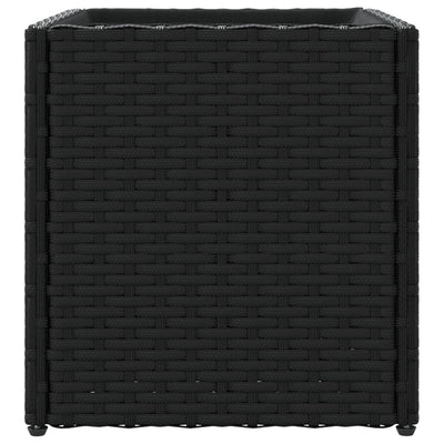 Pflanzkübel 2 Stk. Schwarz 36x30x32 cm Poly Rattan