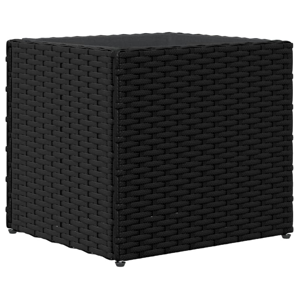 Pflanzkübel 2 Stk. Schwarz 36x30x32 cm Poly Rattan