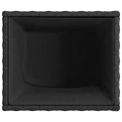 Pflanzkübel 2 Stk. Schwarz 36x30x32 cm Poly Rattan