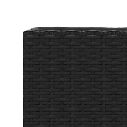 Pflanzkübel 2 Stk. Schwarz 36x30x32 cm Poly Rattan