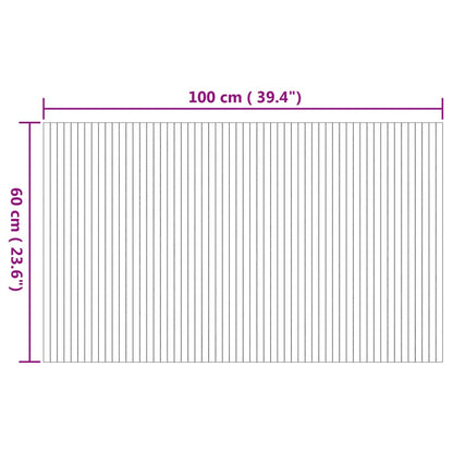 Teppich Rechteckig Natur 60x100 cm Bambus