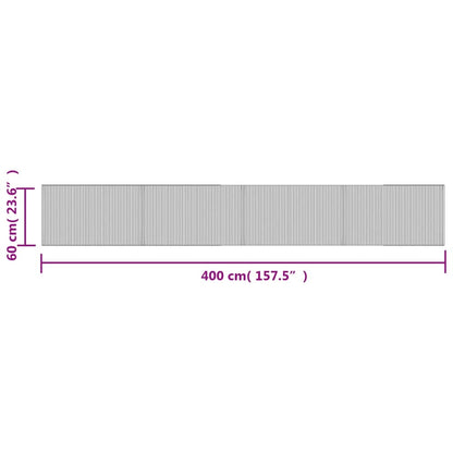 Teppich Rechteckig Dunkelbraun 60x400 cm Bambus