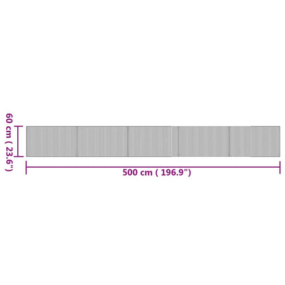 Teppich Rechteckig Natur 60x500 cm Bambus