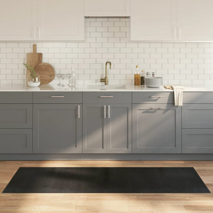 Tappeto rettangolare nero, 70x200 cm, bambù