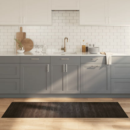 Tappeto rettangolare, marrone scuro, 70x200 cm, bambù