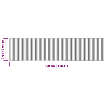 Tappeto rettangolare, finitura naturale, 70x300 cm, bambù