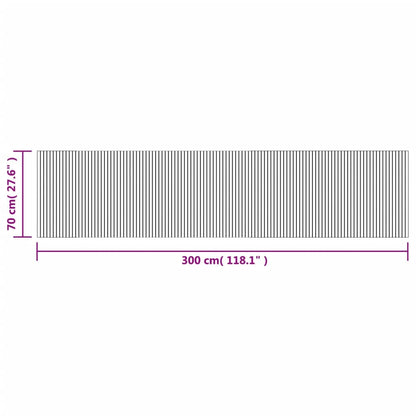 Teppich Rechteckig Braun 70x300 cm Bambus