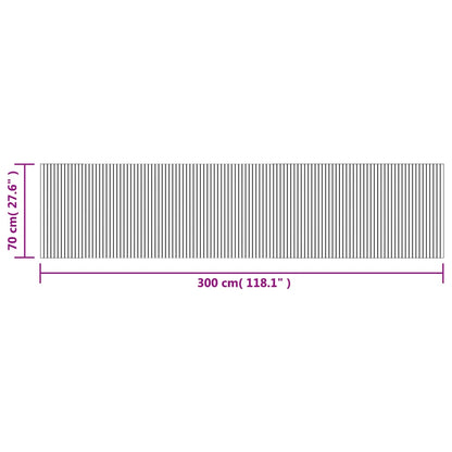 Teppich Rechteckig Hell Natur 70x300 cm Bambus