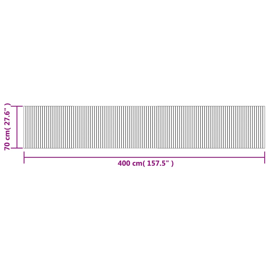 Teppich Rechteckig Braun 70x400 cm Bambus